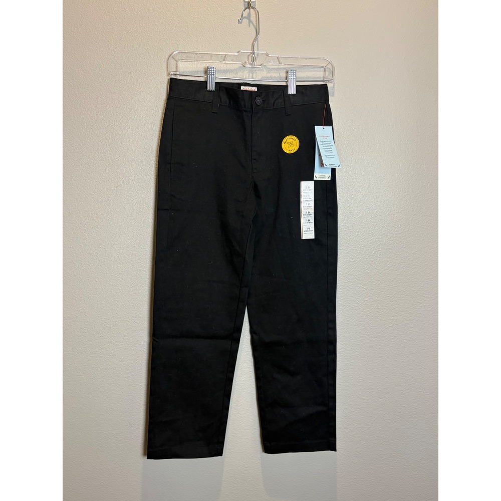 Cat & Jack Boys Straight Fit School Uniform Pants Ebony Black Size 10 NWT
